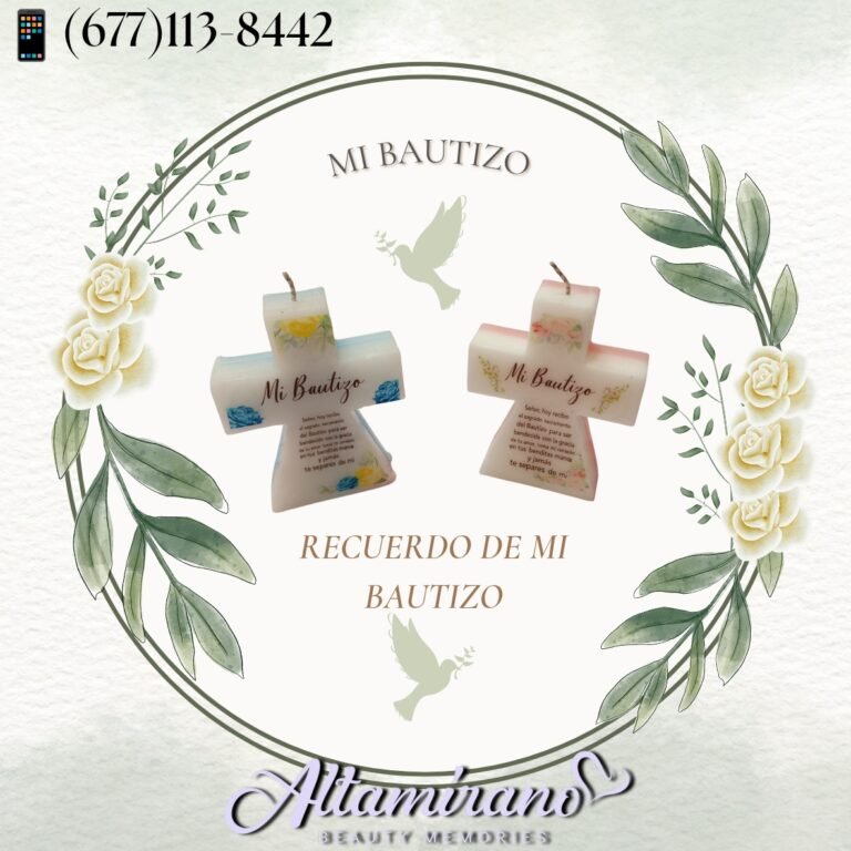 Sticker Circular Recuerdo de Bautizo Floral Verde y Beige_20250611_110659_0000